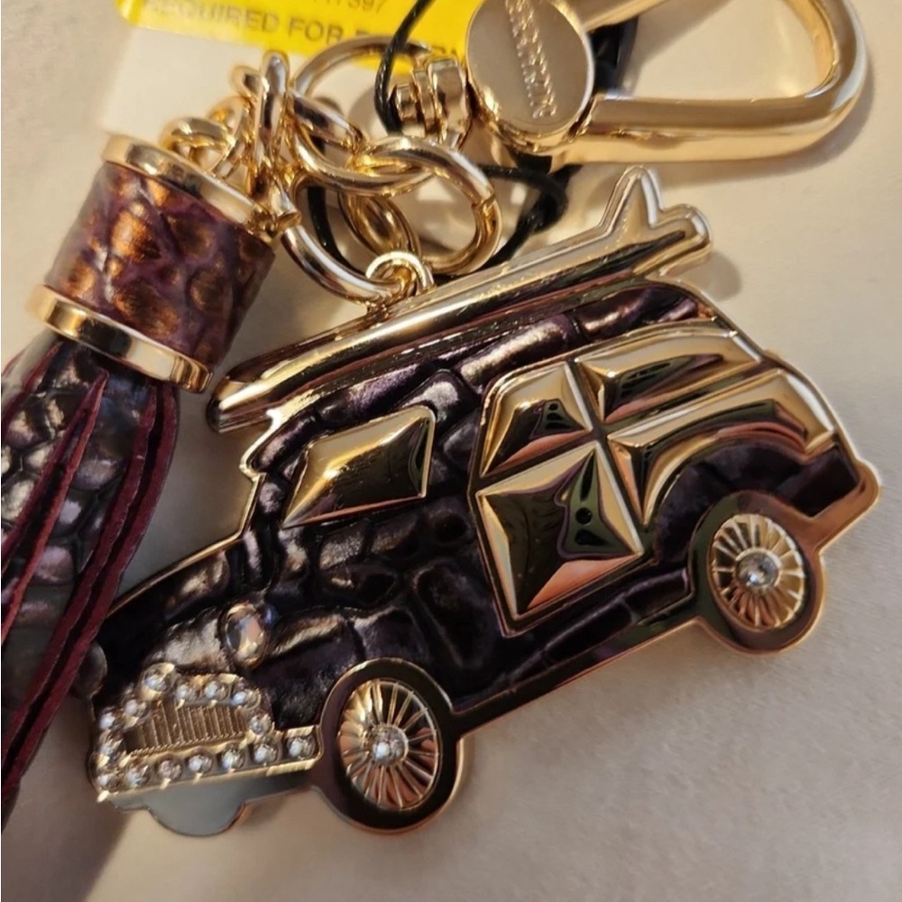 Brahmin Copa Fig Jam Tassel key fob charm